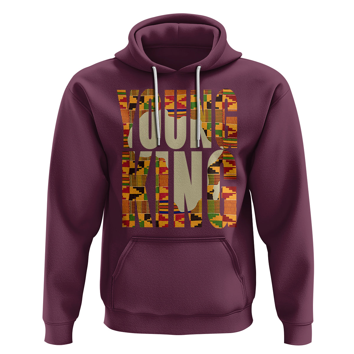 African Kente Hoodie Young King for Boys Men - Wonder Print Shop
