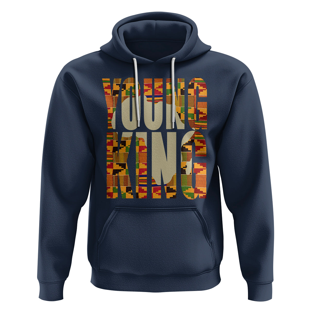African Kente Hoodie Young King for Boys Men - Wonder Print Shop