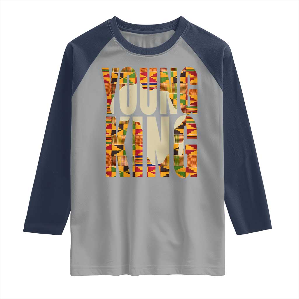 African Kente Young King Raglan Shirt