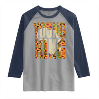 African Kente Young King Raglan Shirt