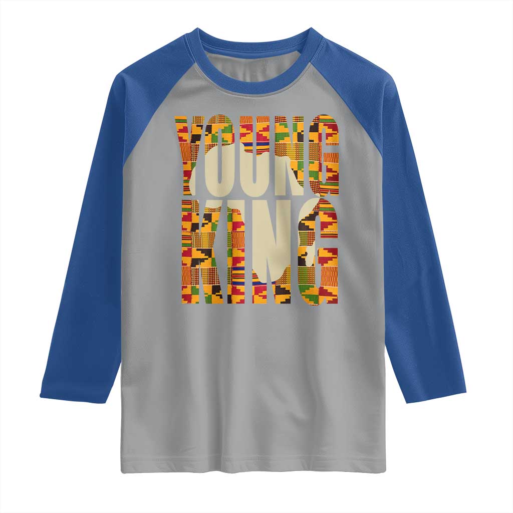 African Kente Young King Raglan Shirt