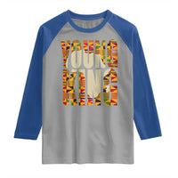 African Kente Young King Raglan Shirt