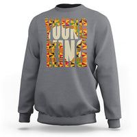 African Kente Sweatshirt Young King for Boys Men - Wonder Print Shop