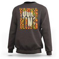 African Kente Sweatshirt Young King for Boys Men - Wonder Print Shop