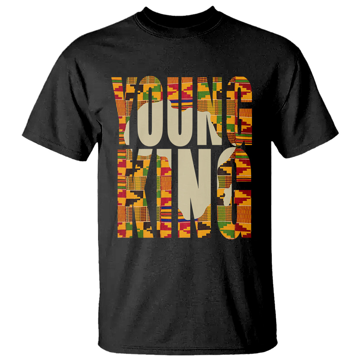 African Kente T Shirt Young King for Boys Men - Wonder Print Shop