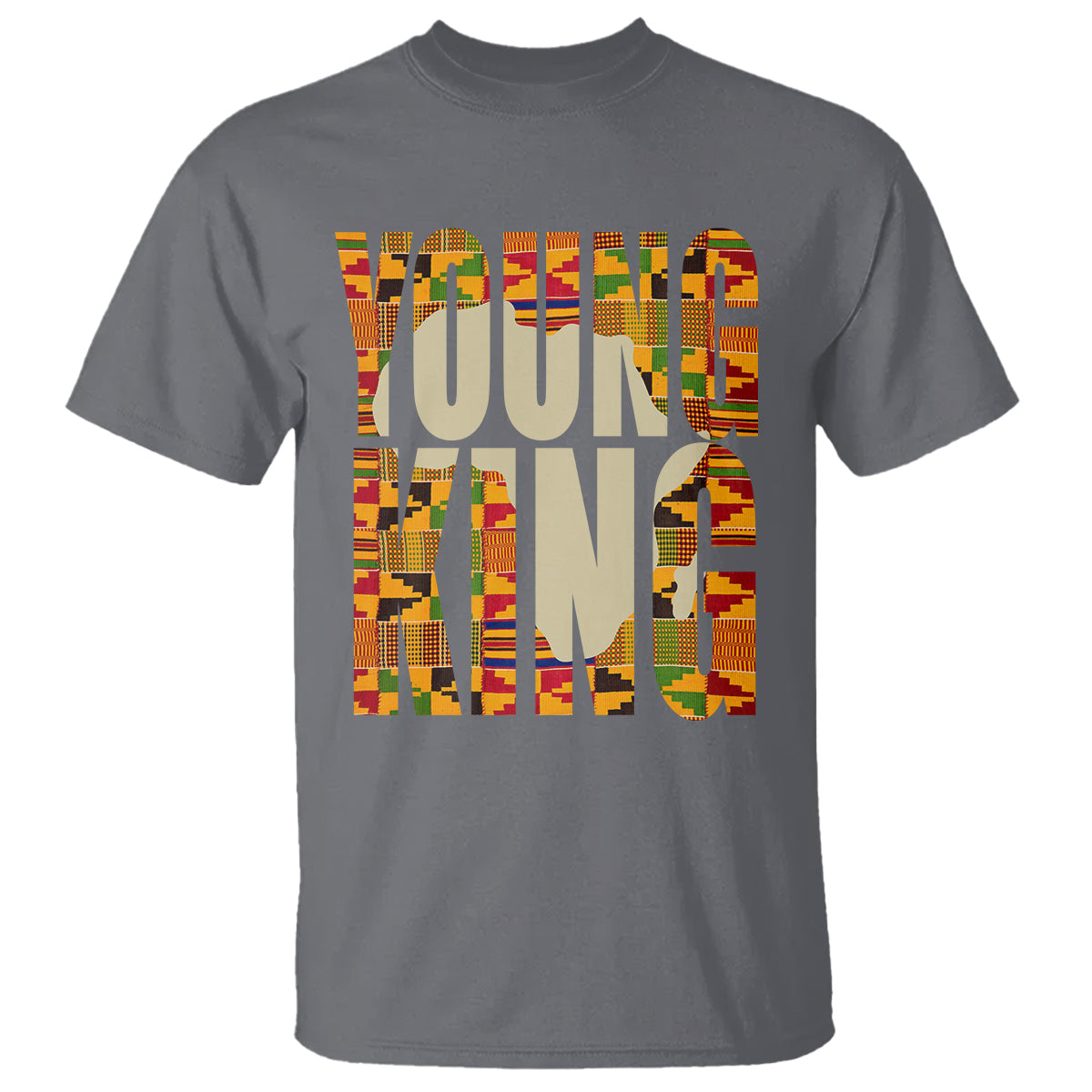 African Kente T Shirt Young King for Boys Men - Wonder Print Shop