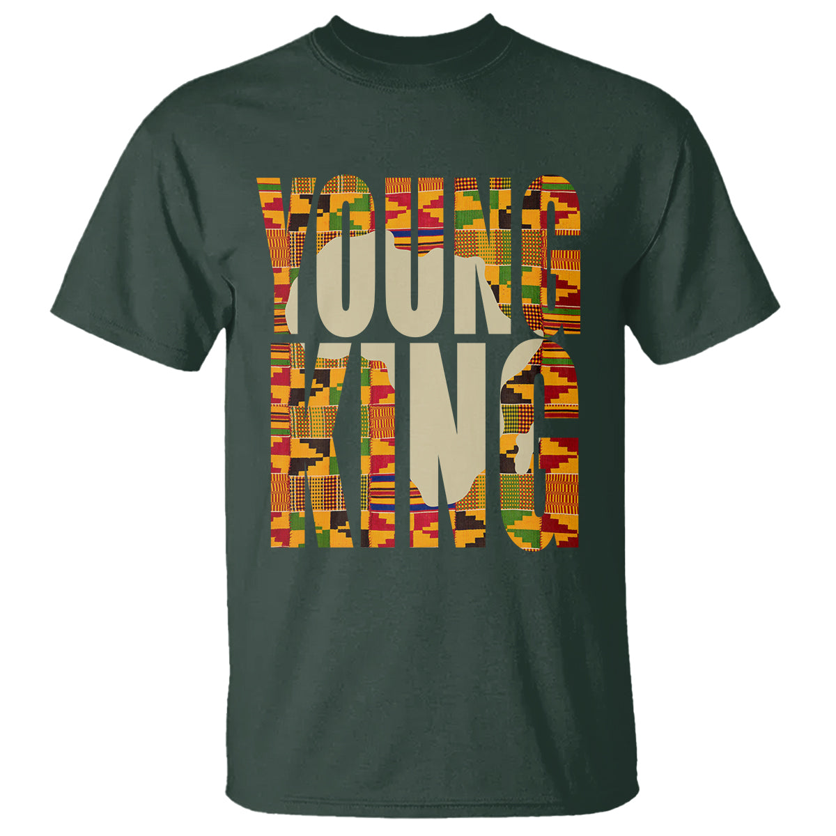 African Kente T Shirt Young King for Boys Men - Wonder Print Shop