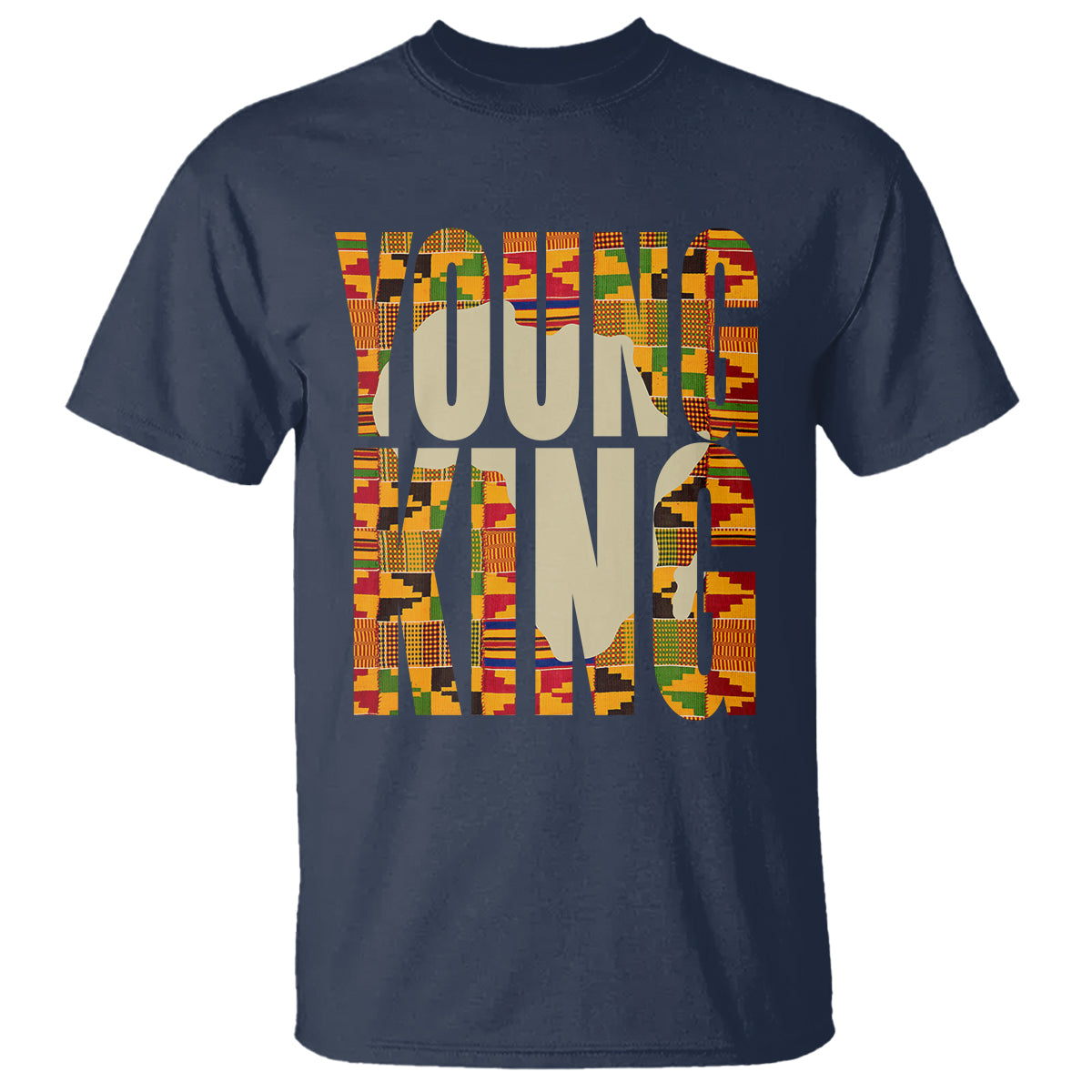 African Kente T Shirt Young King for Boys Men - Wonder Print Shop