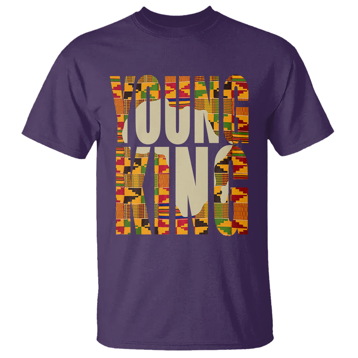 African Kente T Shirt Young King for Boys Men - Wonder Print Shop