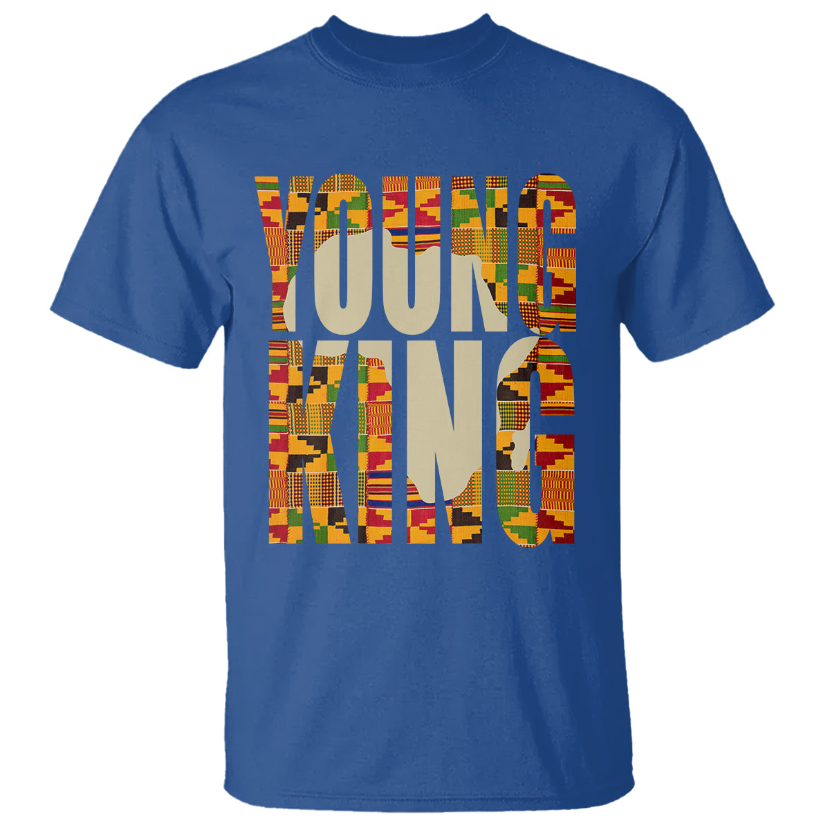 African Kente T Shirt Young King for Boys Men - Wonder Print Shop