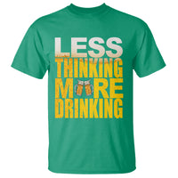Funny Beer Lover T Shirt Less Thinking More Drinking Alcoholic - Wonder Print Shop
