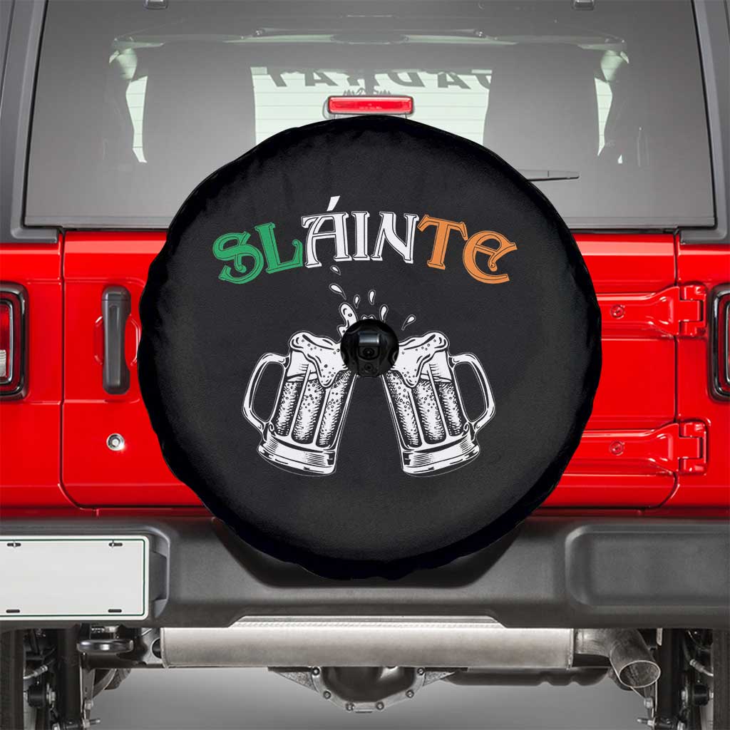 Funny St Patricks Day Drinking Spare Tire Cover Slainte Irish Cheers