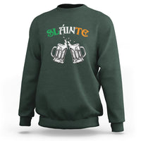 Funny St. Patricks Day Drinking Sweatshirt Slainte Irish Cheers - Wonder Print Shop