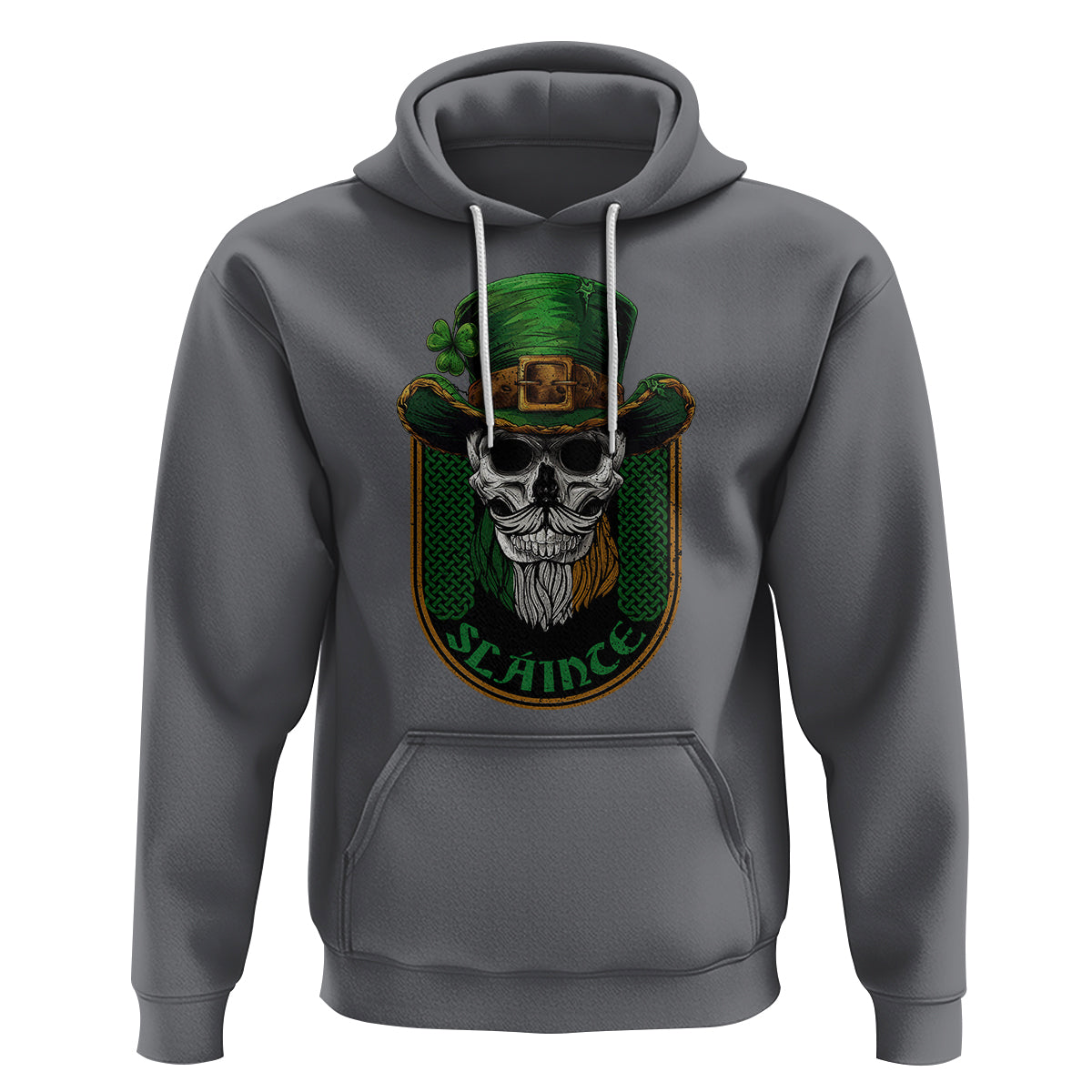 Irish Skull Hoodie Slainte Cheers Funny St. Patricks Day Drinking Lover - Wonder Print Shop