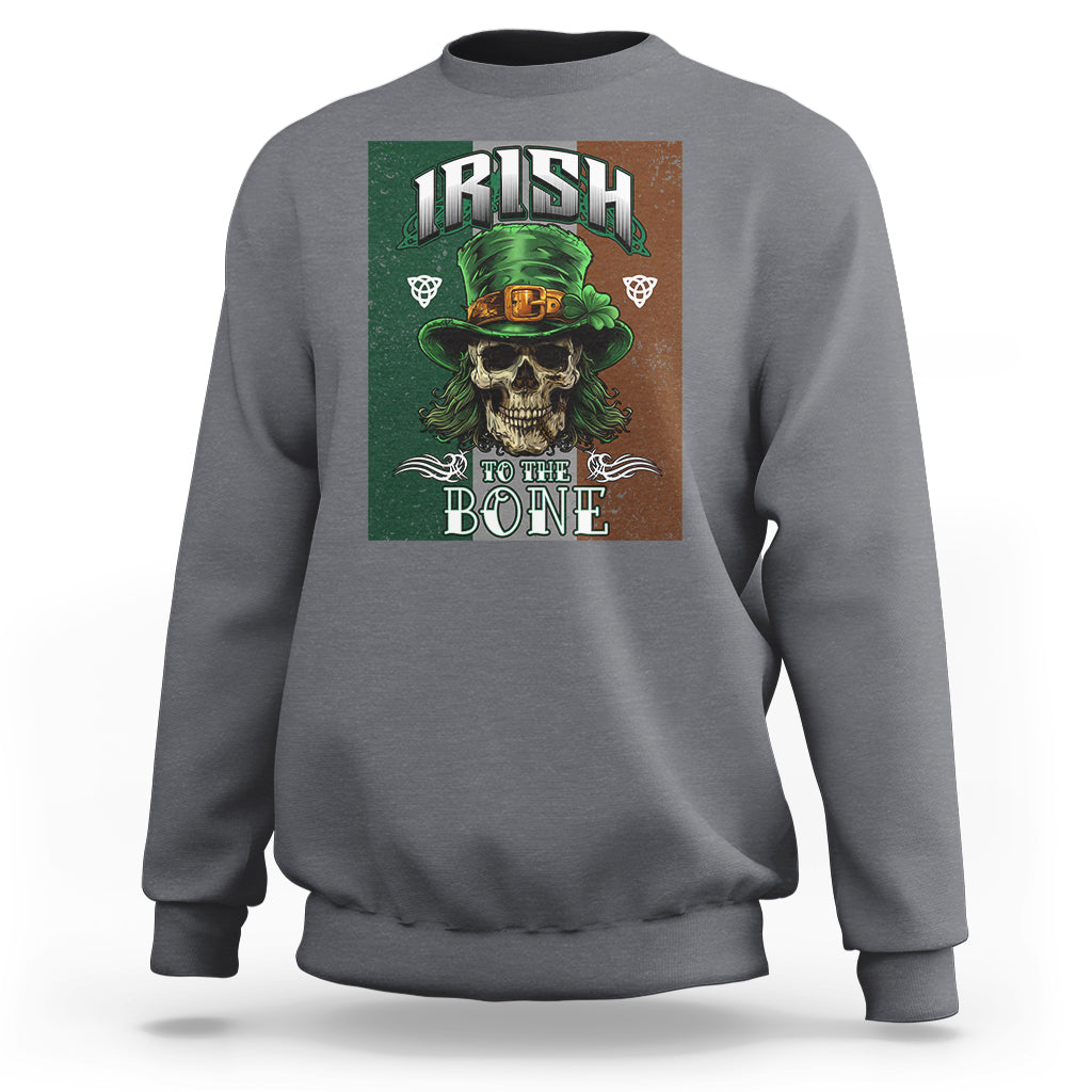 Irish Skull Sweatshirt Irish To The Born - Wonder Print Shop