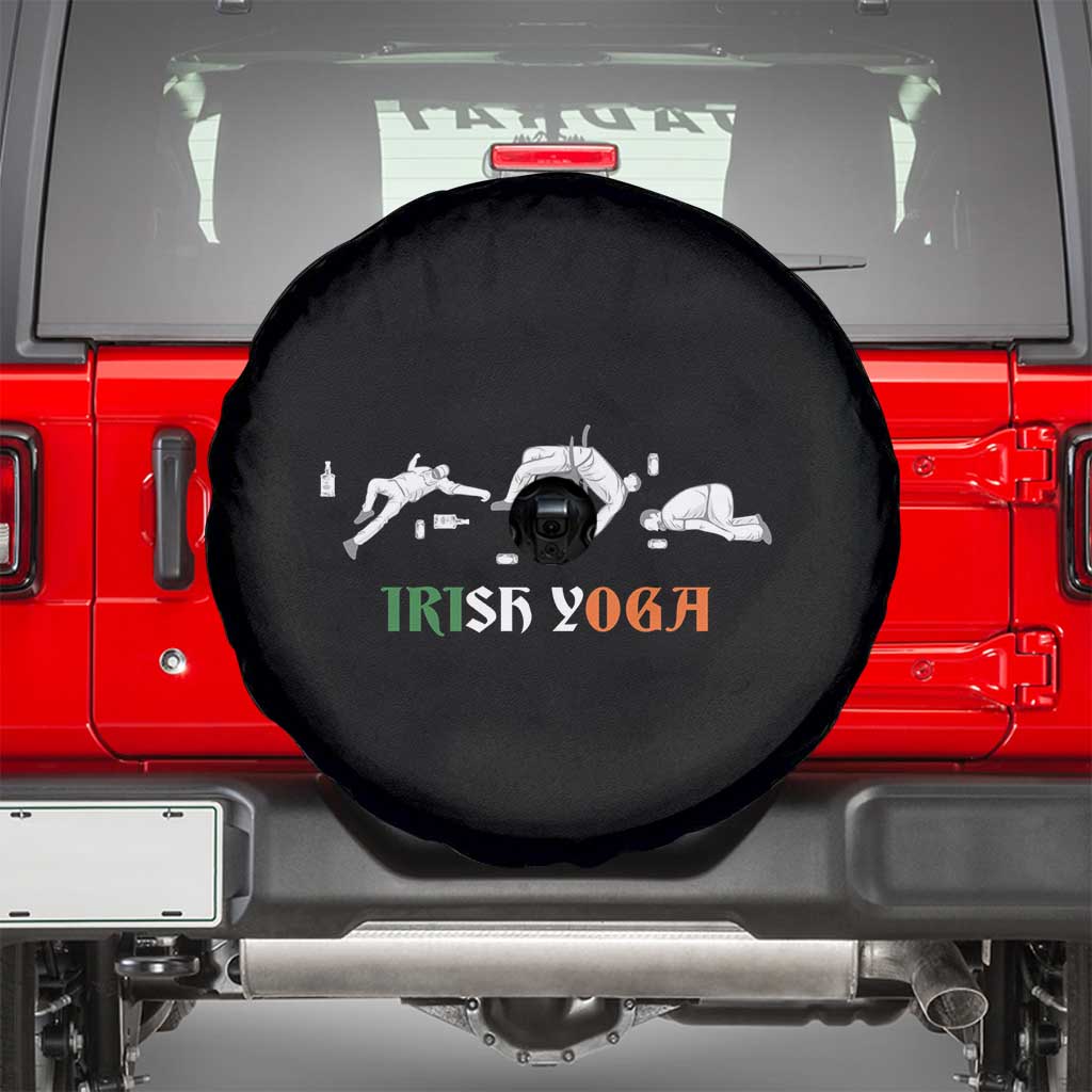 Funny St Patricks Day Drinking Spare Tire Cover Irish Yoga Drunk Poses