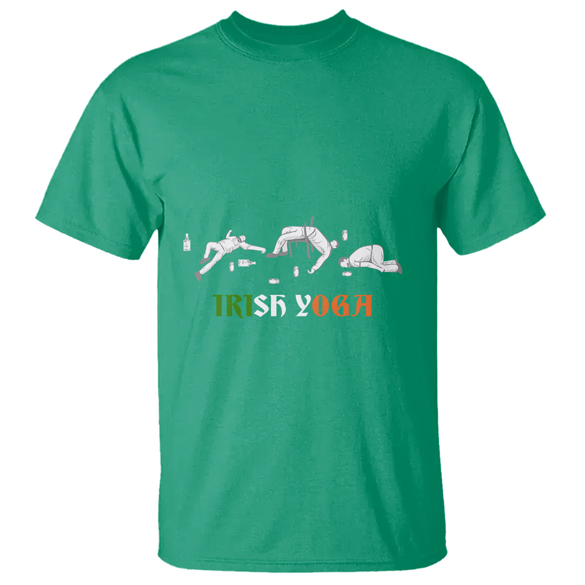 Funny St. Patricks Day Drinking T Shirt Irish Yoga Drunk Poses - Wonder Print Shop