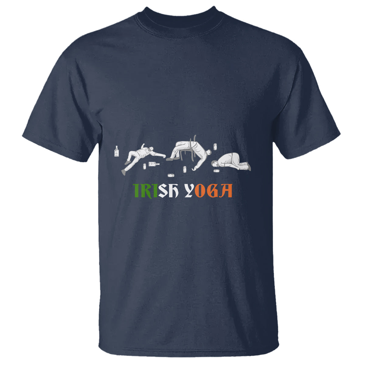 Funny St. Patricks Day Drinking T Shirt Irish Yoga Drunk Poses - Wonder Print Shop