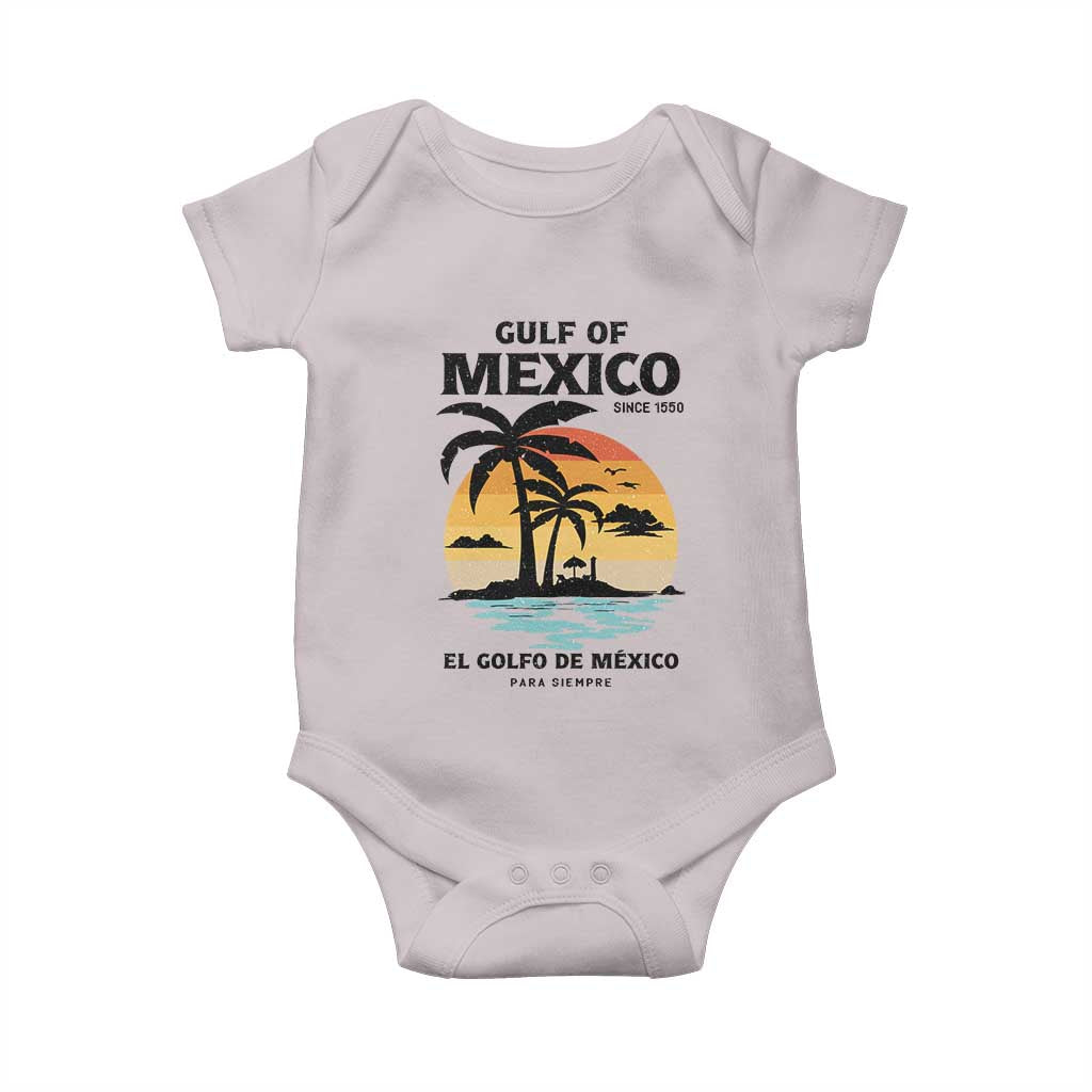 Gulf of Mexico Forever Since 1550 Baby Onesie Golfo De Mexico Para Siempre Retro Beach