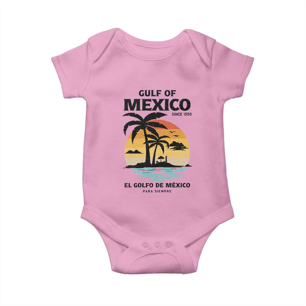 Gulf of Mexico Forever Since 1550 Baby Onesie Golfo De Mexico Para Siempre Retro Beach