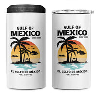 Gulf of Mexico Forever Since 1550 4 in 1 Can Cooler Tumbler Golfo De Mexico Para Siempre Retro Beach