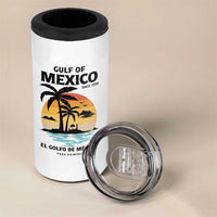 Gulf of Mexico Forever Since 1550 4 in 1 Can Cooler Tumbler Golfo De Mexico Para Siempre Retro Beach