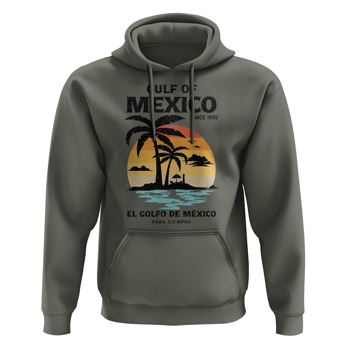 Gulf of Mexico Forever Since 1550 Hoodie Golfo De Mexico Para Siempre Retro Beach