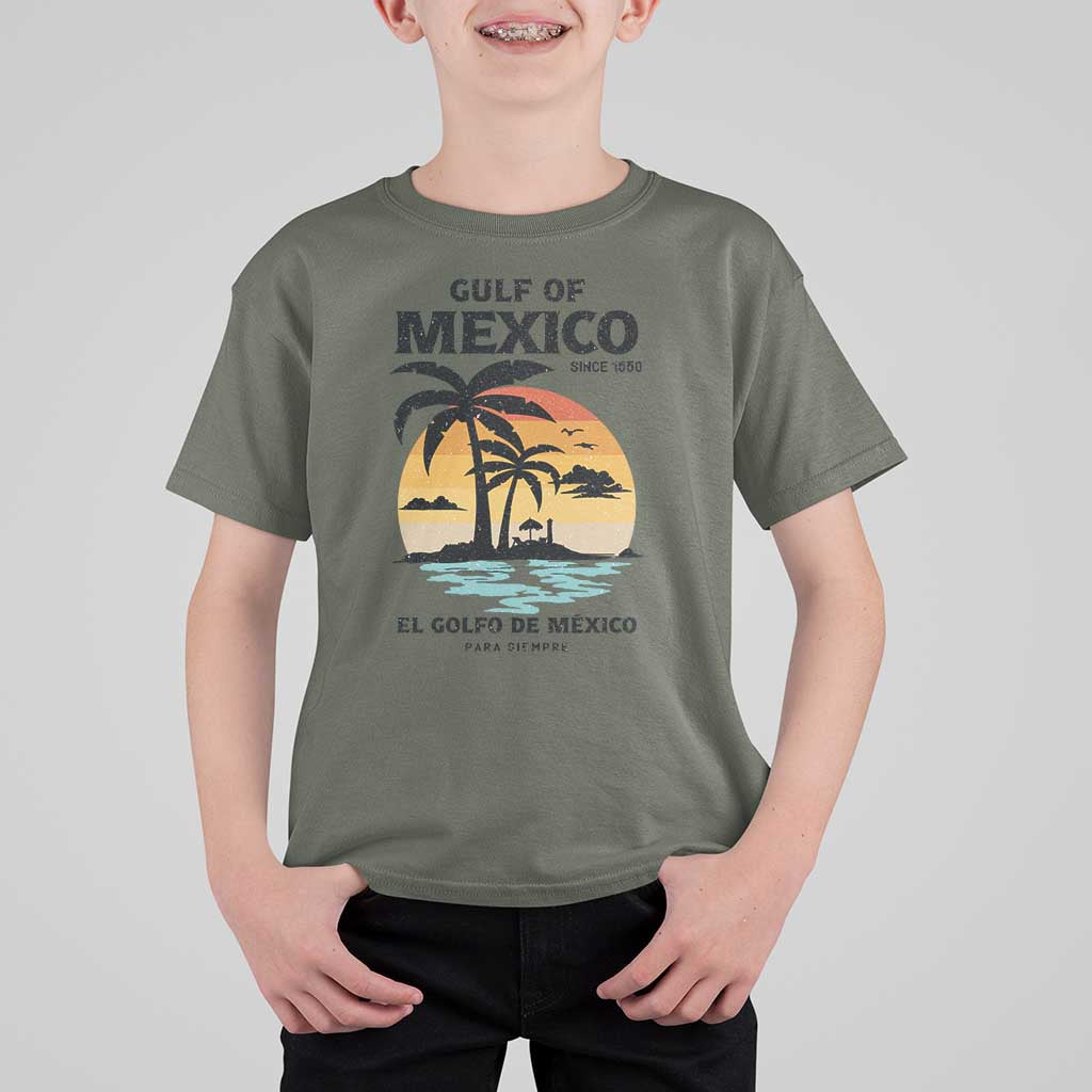 Gulf of Mexico Forever Since 1550 T Shirt For Kid Golfo De Mexico Para Siempre Retro Beach