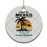 Gulf of Mexico Forever Since 1550 Ceramic Ornament Golfo De Mexico Para Siempre Retro Beach - Wonder Print Shop