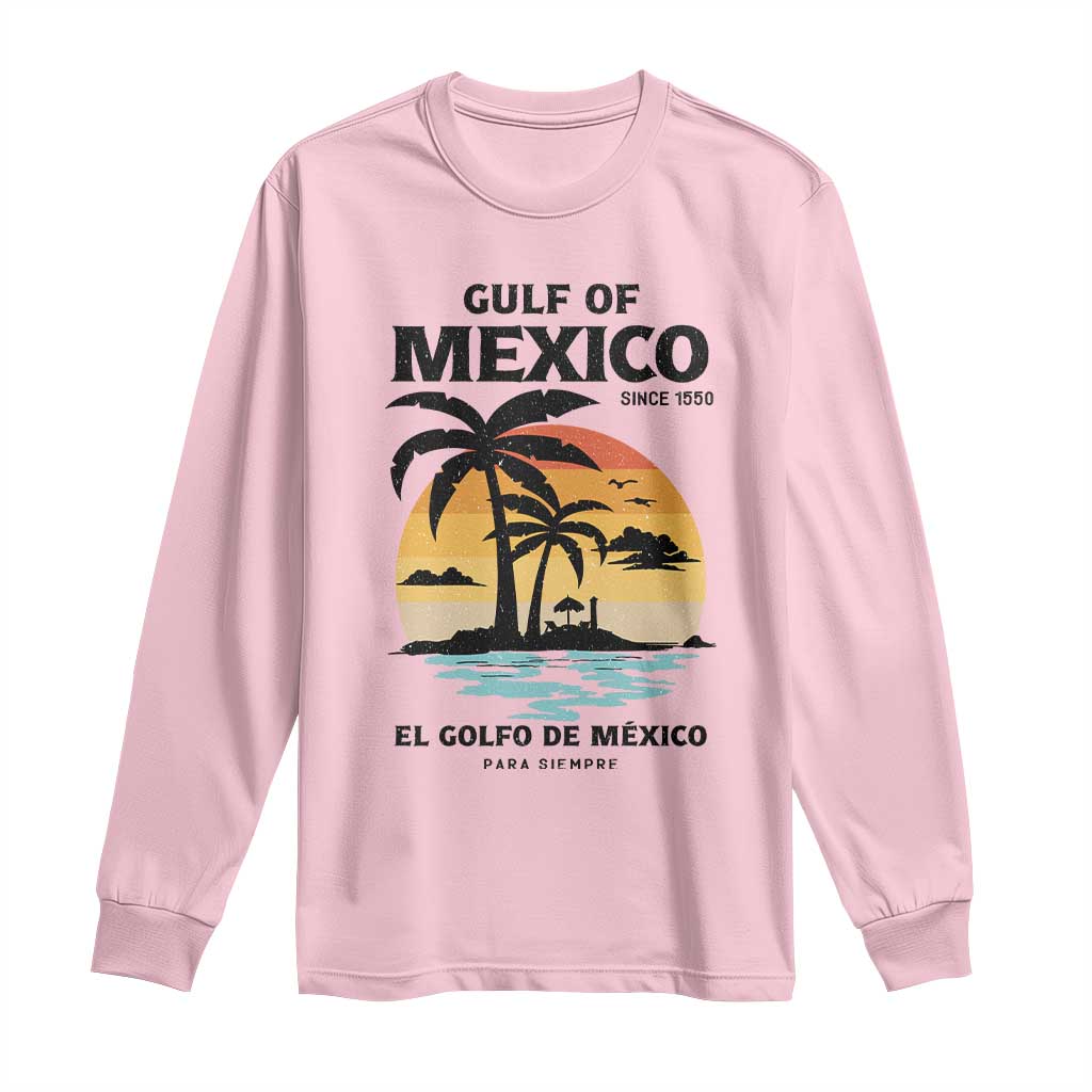 Gulf of Mexico Forever Since 1550 Long Sleeve Shirt Golfo De Mexico Para Siempre Retro Beach