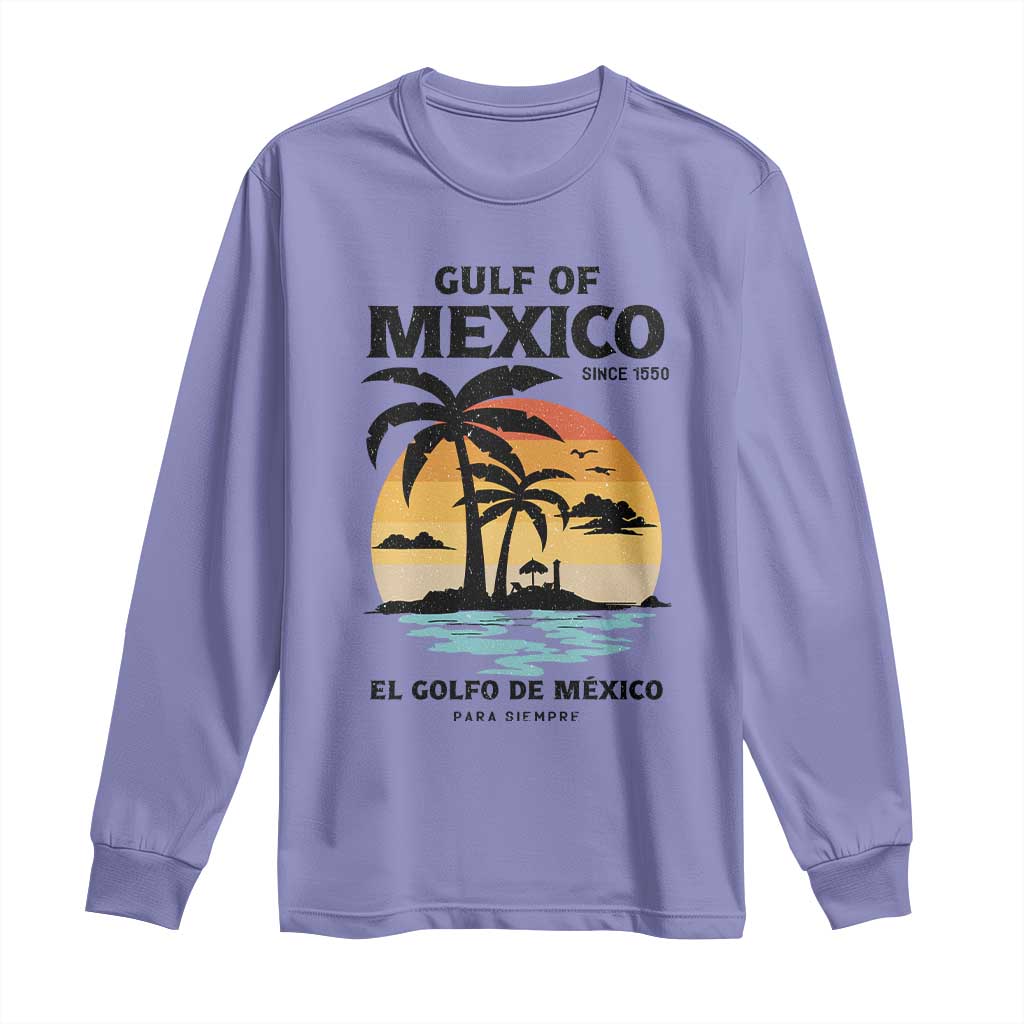 Gulf of Mexico Forever Since 1550 Long Sleeve Shirt Golfo De Mexico Para Siempre Retro Beach