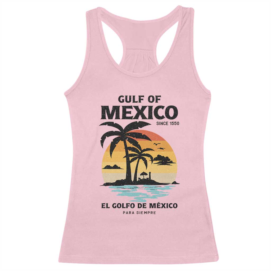 Gulf of Mexico Forever Since 1550 Racerback Tank Top Golfo De Mexico Para Siempre Retro Beach