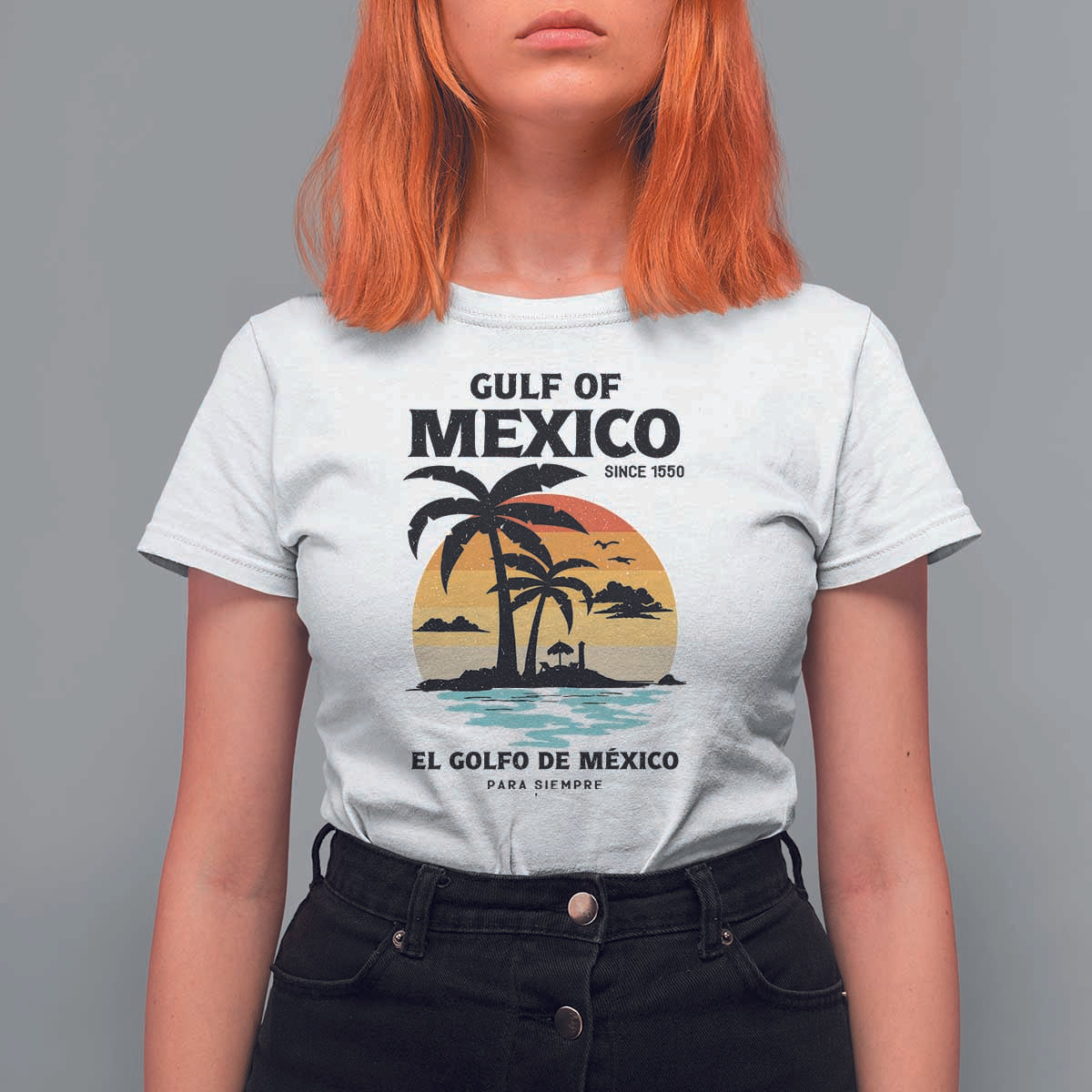 Gulf of Mexico Forever Since 1550 T Shirt For Women Golfo De Mexico Para Siempre Retro Beach