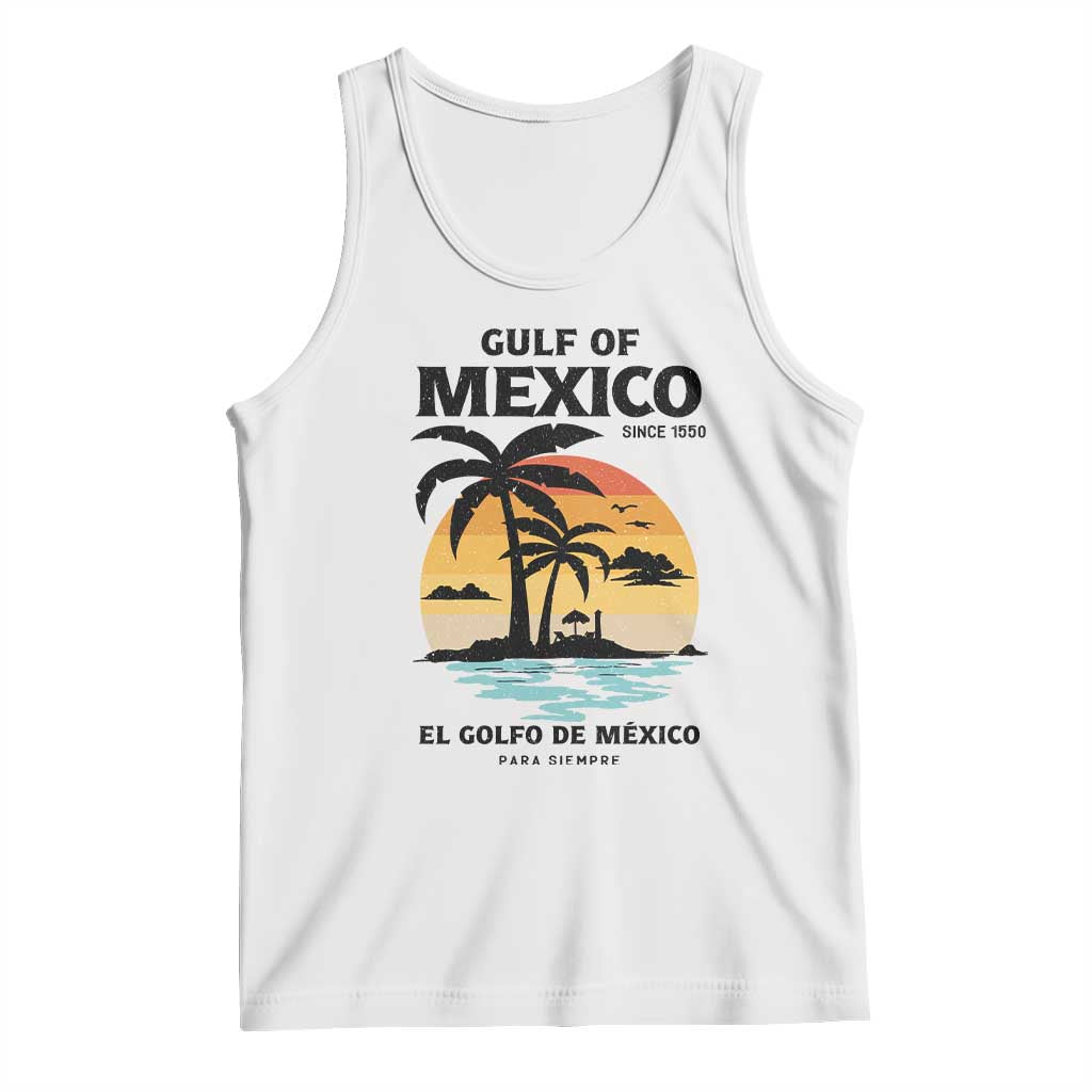 Gulf of Mexico Forever Since 1550 Tank Top Golfo De Mexico Para Siempre Retro Beach