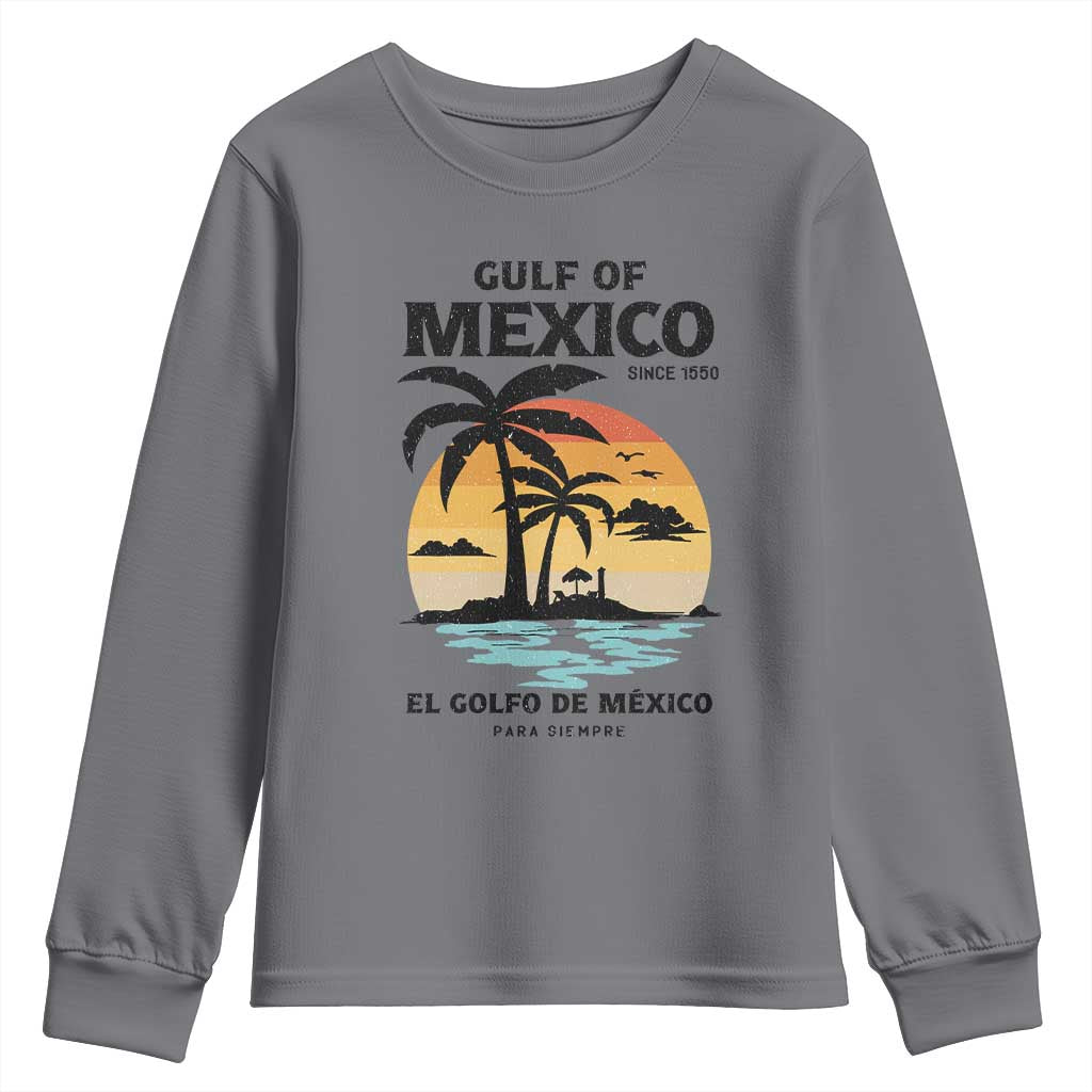Gulf of Mexico Forever Since 1550 Youth Sweatshirt Golfo De Mexico Para Siempre Retro Beach