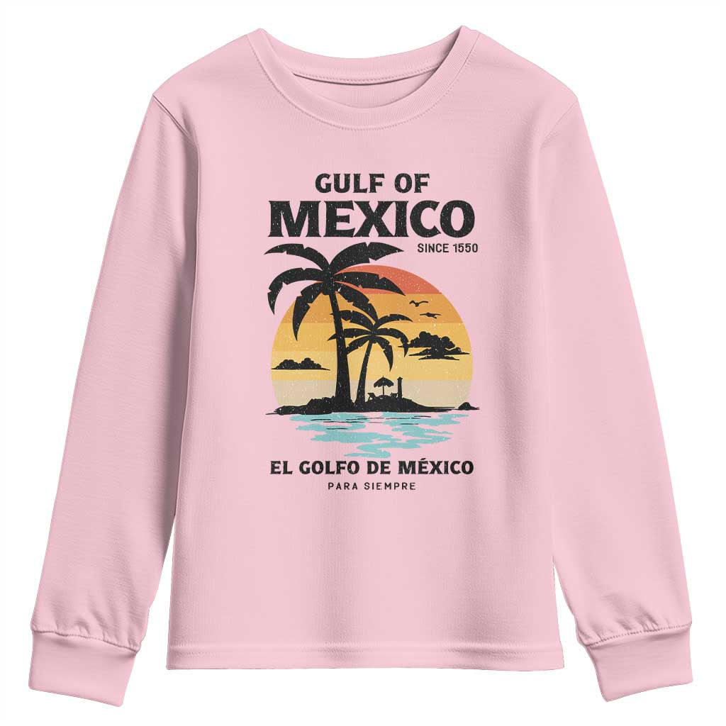 Gulf of Mexico Forever Since 1550 Youth Sweatshirt Golfo De Mexico Para Siempre Retro Beach