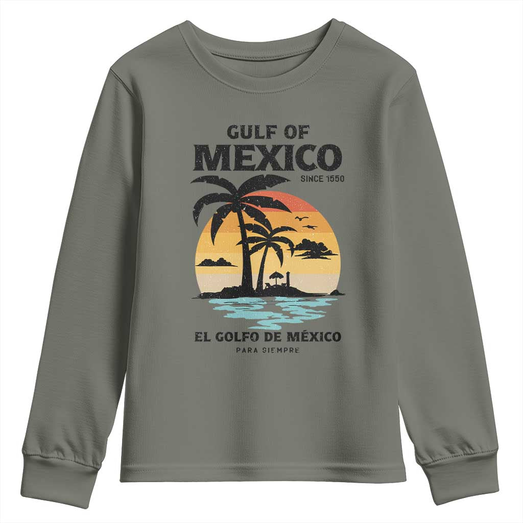 Gulf of Mexico Forever Since 1550 Youth Sweatshirt Golfo De Mexico Para Siempre Retro Beach