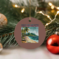Gulf of Mexico Forever Ceramic Ornament Retro Beach - Wonder Print Shop