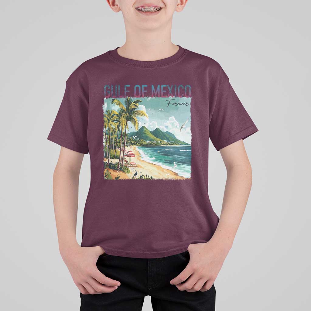 Gulf of Mexico Forever T Shirt For Kid Retro Beach