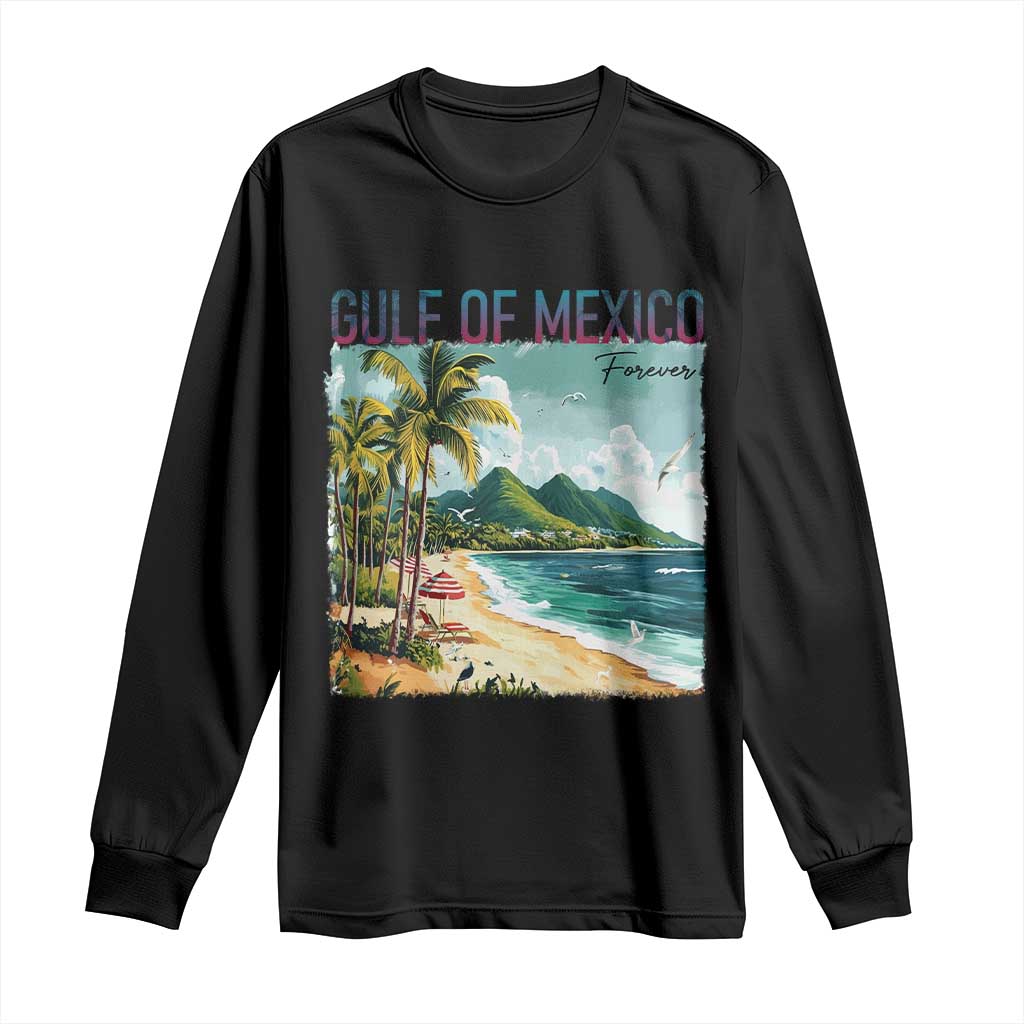 Gulf of Mexico Forever Long Sleeve Shirt Retro Beach