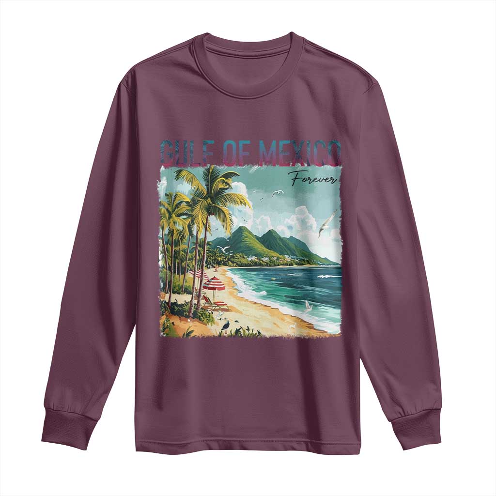 Gulf of Mexico Forever Long Sleeve Shirt Retro Beach