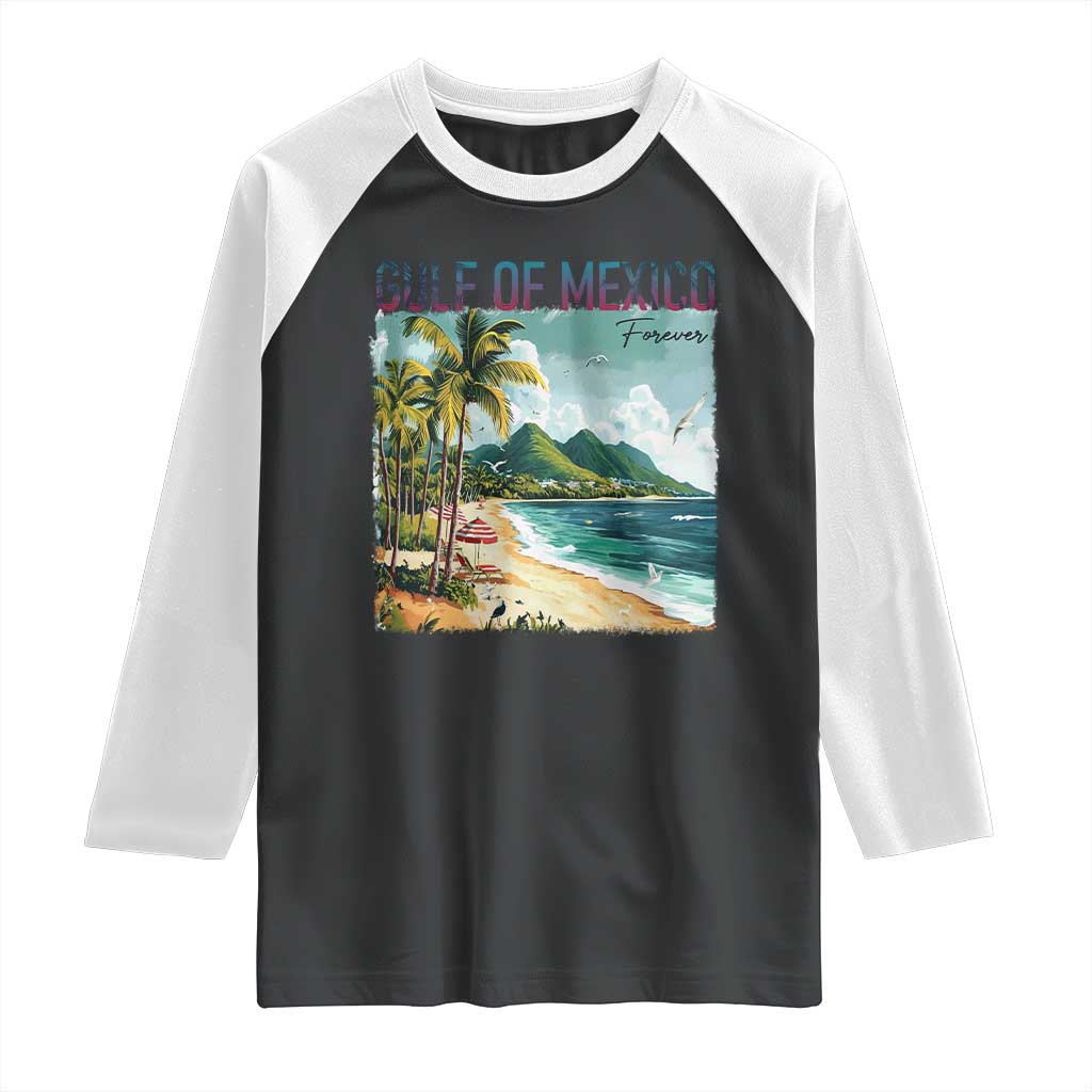 Gulf of Mexico Forever Raglan Shirt Retro Beach