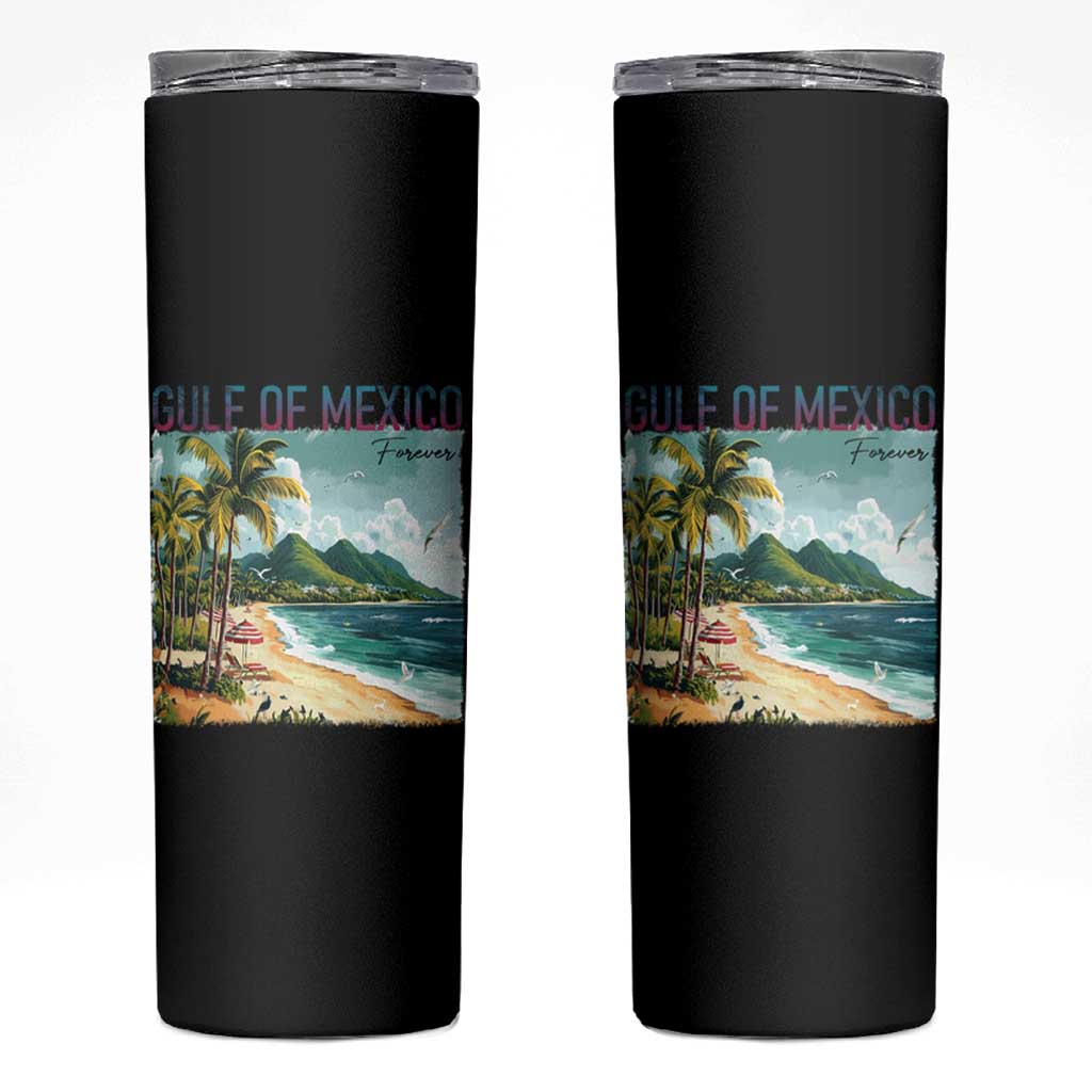 Gulf of Mexico Forever Skinny Tumbler Retro Beach