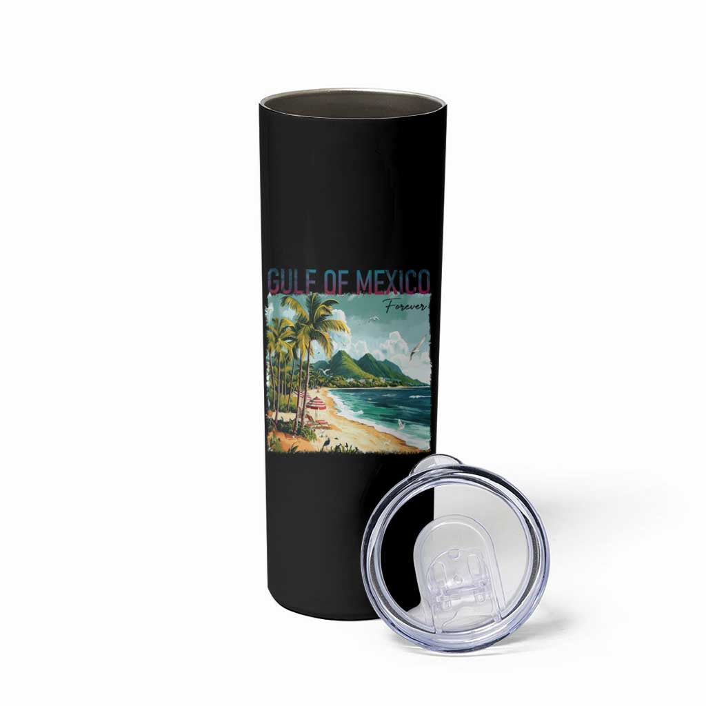 Gulf of Mexico Forever Skinny Tumbler Retro Beach