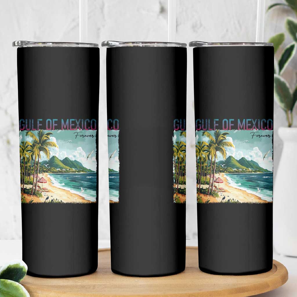 Gulf of Mexico Forever Skinny Tumbler Retro Beach
