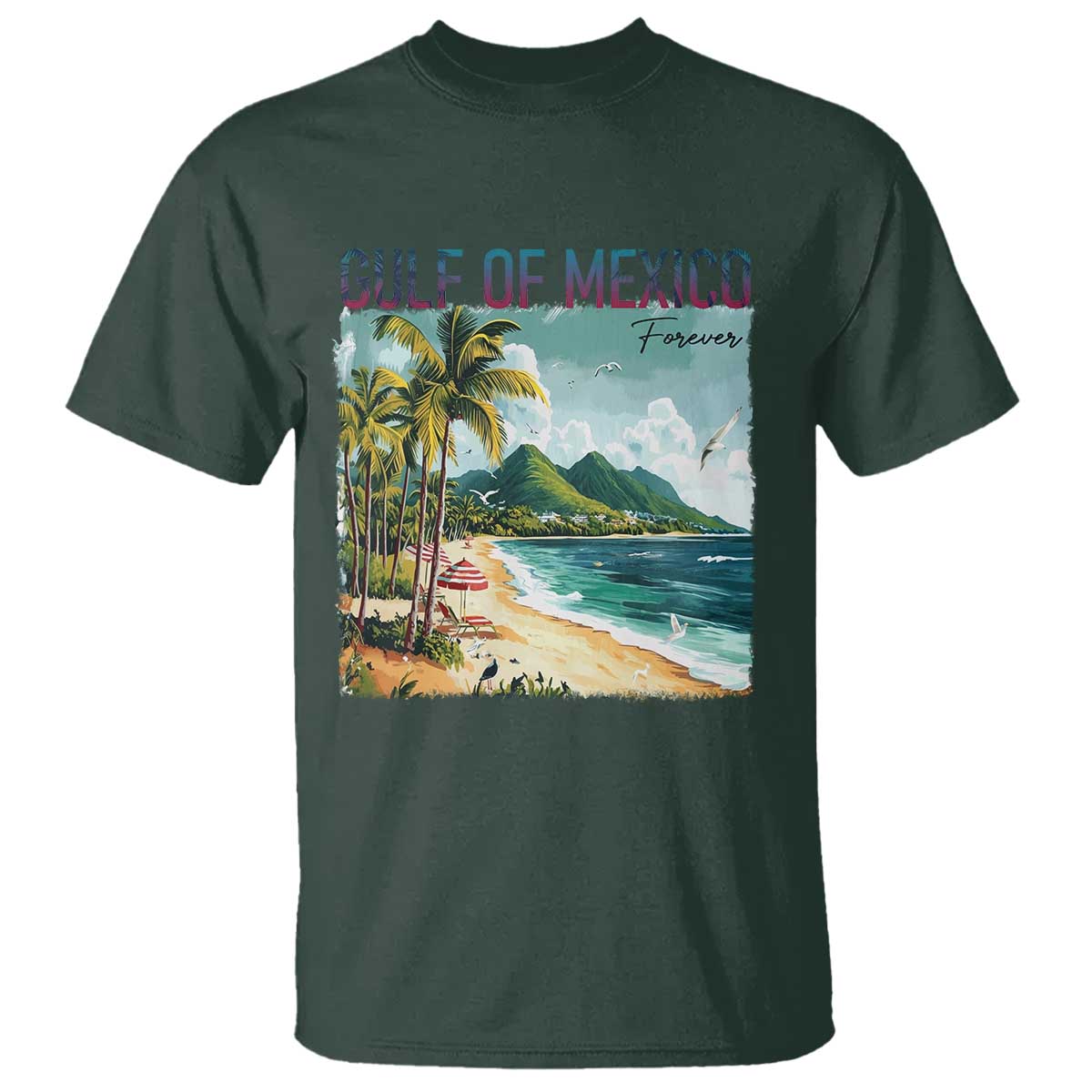 Gulf of Mexico Forever T Shirt Retro Beach