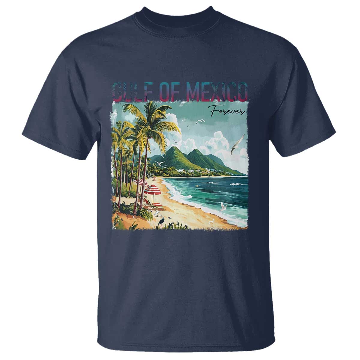 Gulf of Mexico Forever T Shirt Retro Beach