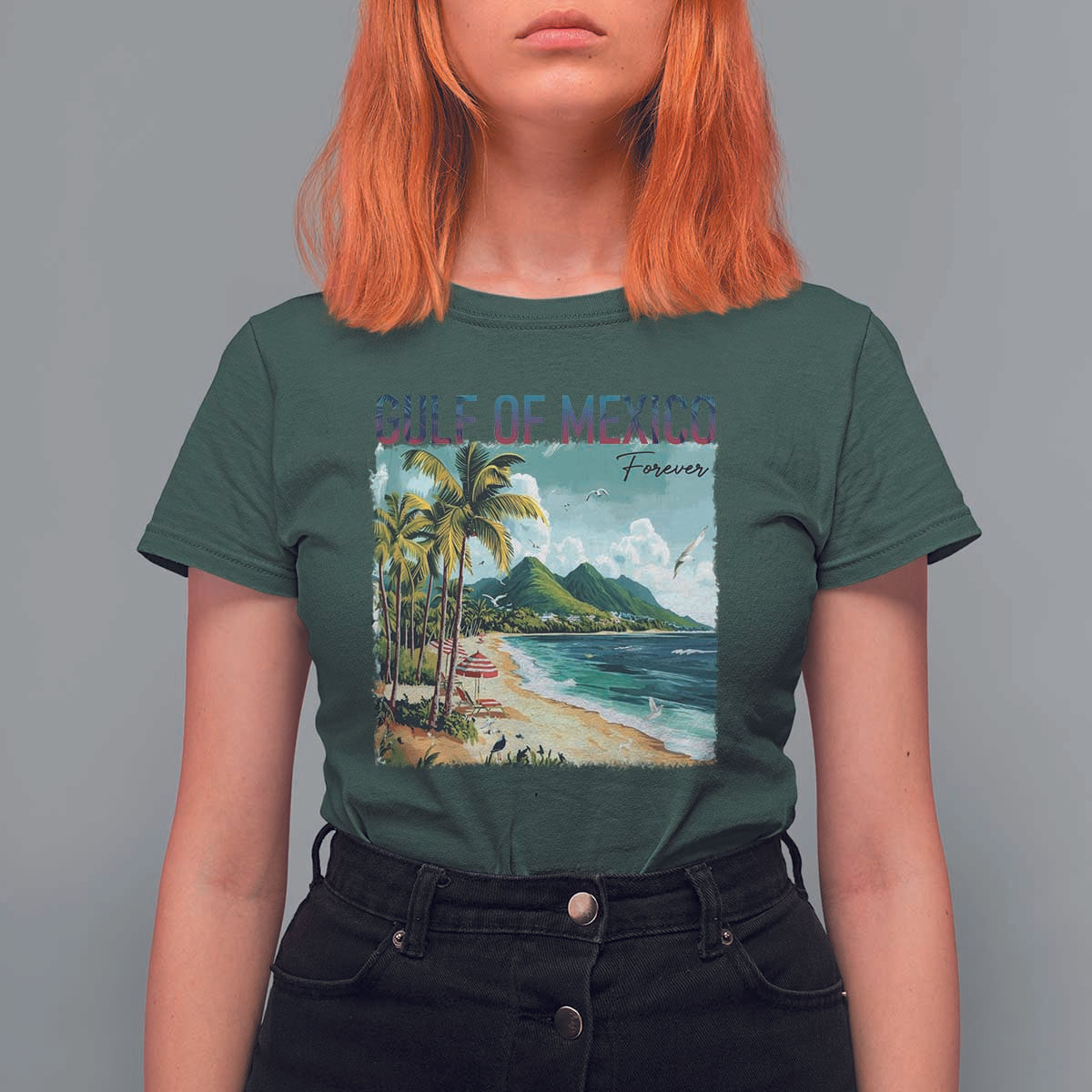 Gulf of Mexico Forever T Shirt For Women Retro Beach