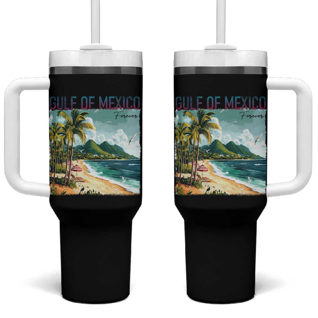 Gulf of Mexico Forever Tumbler With Handle Retro Beach