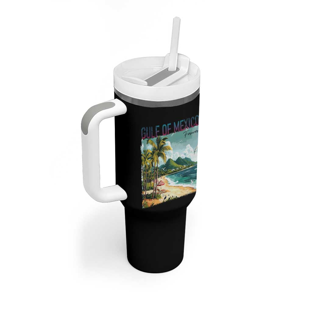 Gulf of Mexico Forever Tumbler With Handle Retro Beach
